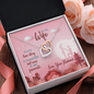 To My Wife, Interlocking Hearts Necklace With Message Card, Jewelry For Her, Anniversary, Birthday, Gift For Her, Pendant For Her, Delightful Necklace With Message Card