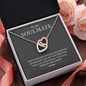 My Soulmate, Interlocking Hearts Necklace With Message Card, Pendant For Her, Birthday, Gift For Her, Jewelry For Her, Anniversary Gift, Flawless Necklace With Message Card