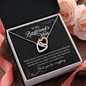 To My Boyfriend's Mom, Interlocking Hearts Necklace With Thanks You For Everything Message Card, Mother's Day Gift, Birthday, Anniversary, Pendant For Her, Jewelry For Her