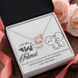 To My Best Friend, Interlocking Hearts Necklace With I Pinky Promise To Annoy You Forever Message Card, Birthday, Gift For Her, Jewelry For Her, Necklace for Her, Pendant For Her