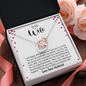 To My Wife, Interlocking Hearts Necklace With Thank You For Being My Dearest Wife Message Card, Jewelry For Her, Birthday Gift, Anniversary, Gift For Her, Pendant For Her