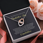 To A Beautiful Girl, Interlocking Hearts Necklace With Your Heart Will Always Guide Your Soul Message Card, Convocation Day Gift For Her, Pendant For Her, Jewelry For Her