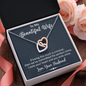To My Beautiful Wife, Interlocking Hearts Necklace With I Stole Your Heart And You Stole Mine Message Card, Pendant For Her, Birthday, Anniversary, Gift For Her, Jewelry For Her