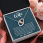 To My Wife, Interlocking Hearts Necklace With It Is A Gentle Love Full Of Understanding Message Card, Birthday, Anniversary, Gift For Her, Jewelry For Her, Pendant For Her