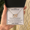 To Love Of My Life, Interlocking Hearts Necklace, Customized Pendant For Her, Birthday Gift, Christmas, Anniversary, Gift For Her, Valentine's Day, Jewelry For Her