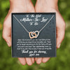 Mother In Law Necklace With Message Card, You Are Different Than My Mom, Mother Day Necklace, Heart Necklace, Birthday Gift, Christmas Gift, Mother in Law Jewelry