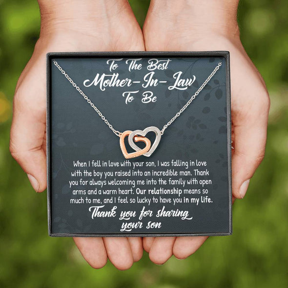 Mother In Law Necklace With Message Card, You Are Different Than My Mom, Mother Day Necklace, Heart Necklace, Birthday Gift, Christmas Gift, Mother in Law Jewelry
