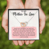 Future Mother In Law Necklace With Message Card, Mother Day Necklace, Interlocking Hearts Necklace, Birthday Gift, Mother in Law Gifts, Christmas Gift, Mother in Law Jewelry