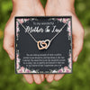 Mother In Law Necklace With Message Card, I Appreciate You a Lot, Mother's Day Necklace, Interlocking Hearts Necklace, Christmas Gift, Birthday Gift
