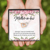 Mother In Law Necklace With Message Card, Thank You For Loving Me As Your Own, Mother's Day Necklace, Interlocking Hearts Necklace, Birthday Gift, Christmas Gift