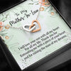 Future Mother In Law Necklace With Message Card, I Will Love Your Son With All My Heart, Mother's Day Necklace, Interlocking Hearts Necklace, Birthday Gift, Christmas Gift