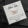 To My Beautiful Future Wife, Interlocking Hearts Necklace With I'll Keep Choosing You Message Card, Pendant For Her, Birthday, Anniversary, Gift For Her, Customized Message Card With Loved One Name