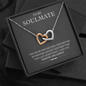 My Soulmate, Interlocking Hearts Necklace With Message Card, Pendant For Her, Birthday, Gift For Her, Jewelry For Her, Anniversary Gift, Flawless Necklace With Message Card