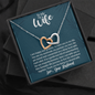 To My Wife, Interlocking Hearts Necklace With It Is A Gentle Love Full Of Understanding Message Card, Birthday, Anniversary, Gift For Her, Jewelry For Her, Pendant For Her