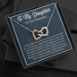 To My Daughter On Your Pregnancy, Interlocking Hearts Necklace Gift With Pregnancy Is The Only Time When You Fall in Love Message Card, Pregnancy Gift For Your Daughter, Pendant For Her, Necklace For Her