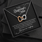 To My Boyfriend's Mom, Interlocking Hearts Necklace With Thanks You For Everything Message Card, Mother's Day Gift, Birthday, Anniversary, Pendant For Her, Jewelry For Her
