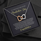 To A Beautiful Girl, Interlocking Hearts Necklace With Your Heart Will Always Guide Your Soul Message Card, Convocation Day Gift For Her, Pendant For Her, Jewelry For Her