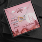 To My Wife, Interlocking Hearts Necklace With Message Card, Jewelry For Her, Anniversary, Birthday, Gift For Her, Pendant For Her, Delightful Necklace With Message Card