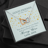 To My Good Friends, Interlocking Hearts Necklace With You Know They Are Always There Message Card, Birthday, Gift For Her, Necklace for Her, Jewelry For Her, Customized Message Card