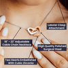 To My Awesome Girlfriend, Interlocking Hearts Necklace, Customized Pendant For Her, Birthday Gift, Christmas, Anniversary, Gift For Her, Valentine's Day, Jewelry For Her