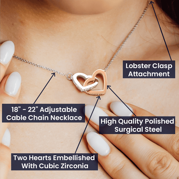 To An Amazing Mama To Be, Interlocking Hearts Necklace, Customized Pendant For Newly Mom, Birthday, Mother's Day, Christmas, Anniversary, Gift For Her Valentine's Day, Jewelry For Mom