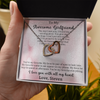 To My Awesome Girlfriend, Interlocking Hearts Necklace, Customized Pendant For Her, Birthday Gift, Christmas, Anniversary, Gift For Her, Valentine's Day, Jewelry For Her