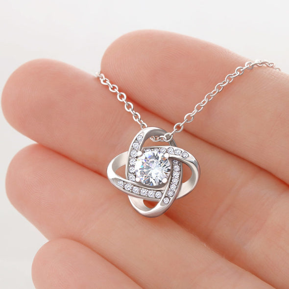 To My Bestie, We cheer And Smile For Each Other, Gift For Friend, BFF Gift, Friendship Gift, Friendship Necklace, Best Friend Gift, Knot Necklace, Happy Wedding Day