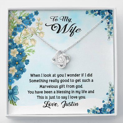 To My Wife, You Have Been A Blessing In My Life, Customized Love Knot Necklace, Couple Accessories Collection, Jewelry, Love For Her, Custom Gift, Pendant