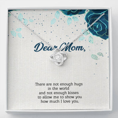 To My Mom, I Love You So Much, Jewelry For Her, Necklace With Message Card, Birthday, Christmas, Silver Knot Necklace, Beautiful Pendant For Mother, Gift Ideas