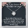 You Ae Different Then My Mom, Future Mother In Law Necklace With Message Card, Mother Day Necklace, Ideas For Her, Knot Necklace, Birthday Gift, Christmas Gift