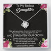 To My Daughter, You Are A True Gifts From Above, Necklace With Message Card, Birthday Gift, Gift Ideas For Daughter, Happy Daughter's Day, Knot Necklace, Birthday