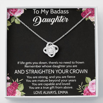 To My Daughter, You Are A True Gifts From Above, Necklace With Message Card, Birthday Gift, Gift Ideas For Daughter, Happy Daughter's Day, Knot Necklace, Birthday