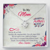 To My Mom, Thanks For Everything You've Done For Us, Custom Knot Pendant, Silver Necklace With Message Card, Gift Idea For Mother/Daughter's, Happy Mother's Day
