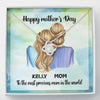 To My Mom, The Most Precious Mom In The World, Necklace With Message Card, Customized Necklace, Silver Knot Pendant, Happy Mother's Day, Gift Ideas For Mom