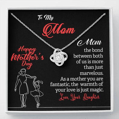 To My Mom, The Warmth Of Your Love Is Just Magic, Happy Mother's Day, Silver Pendant For Mom, Necklace With Message Card, Jewelry For Her, Birthday, Anniversary