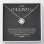 To My Girlfriend/Soulmate/Wife Love Knot Necklace, Silver Pendant For wife, Pendant With Message Card, Couple Jewelry, Gift For Her
