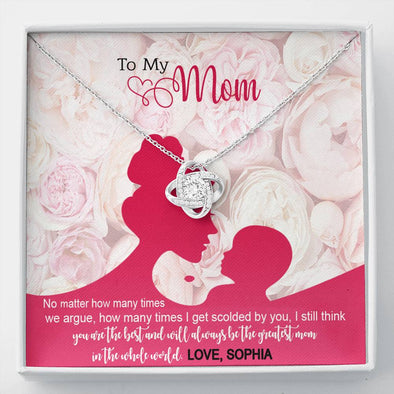To My Mom, You Are The Best And Will Always Be The Greatest Mom In The World, Custom Pendant, Silver Necklace With Message Card, Anniversary, Birthday, Christmas