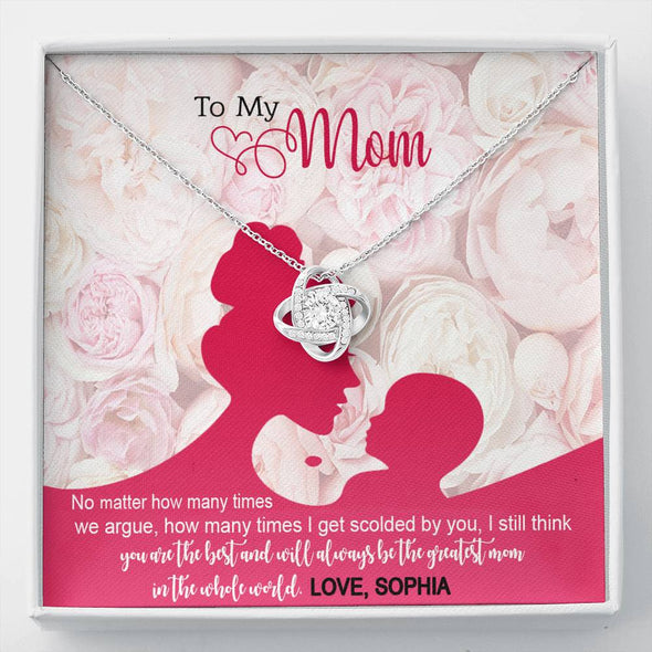 To My Mom, You Are The Best And Will Always Be The Greatest Mom In The World, Custom Pendant, Silver Necklace With Message Card, Anniversary, Birthday, Christmas