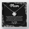 To My Mom, I Love You The Most, You're The Best, Custom Knot Pendant, Silver Necklace With Message Card, Happy Mother's Day, Gift Idea For Mother/Daughter's