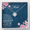 To My Mom, Anchored In Hope, Faith And Love, Customized Knot Pendant, Silver Necklace With Message Card, Gift Ideas For Mother/Daughter's, Happy Mother's Day