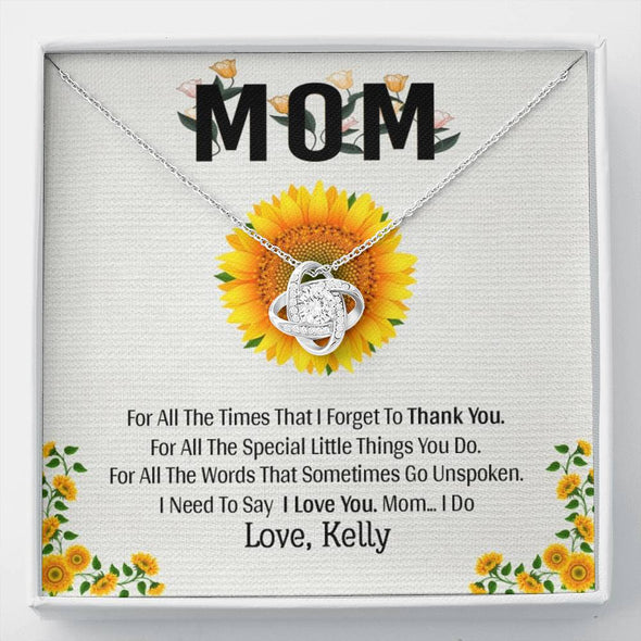 To My Mom, I Need To Say I Love You, Love Knot Pendant For Mom, Necklace With Message Card, Happy Mother's Day, Gift Ideas For Mother/Daughter's, Anniversary