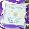 To My Good Friends, Love Knot Necklace With You Know They Are Always There Message Card, Birthday, Gift For Her, Necklace for Her, Jewelry For Her, Customized Message Card