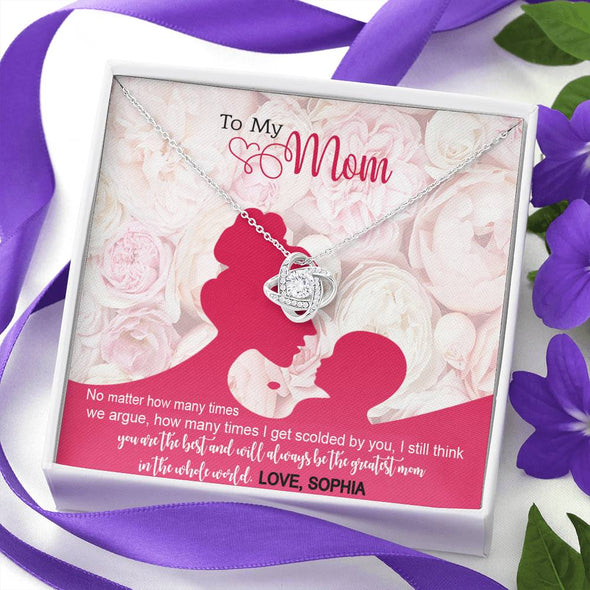To My Mom, You Are The Best And Will Always Be The Greatest Mom In The World, Custom Pendant, Silver Necklace With Message Card, Anniversary, Birthday, Christmas