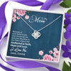 To My Mom, Anchored In Hope, Faith And Love, Customized Knot Pendant, Silver Necklace With Message Card, Gift Ideas For Mother/Daughter's, Happy Mother's Day