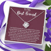To My Bestie, We cheer And Smile For Each Other, Gift For Friend, BFF Gift, Friendship Gift, Friendship Necklace, Best Friend Gift, Knot Necklace, Happy Wedding Day