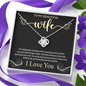 To My Beautiful Wife, Love Knot Necklace With I Would Give You The Ability To See Yourself Through My Eyes Message Card, Birthday, Gift For Her, Jewelry For Her, Pendant For Her
