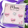 Mum Customized Pendant, Love Knot Necklace, Customized Pendant For Her, Mother's Day Gift, Birthday Gift, Christmas, Anniversary, Gift For Her, Valentine's Day, Jewelry For Her