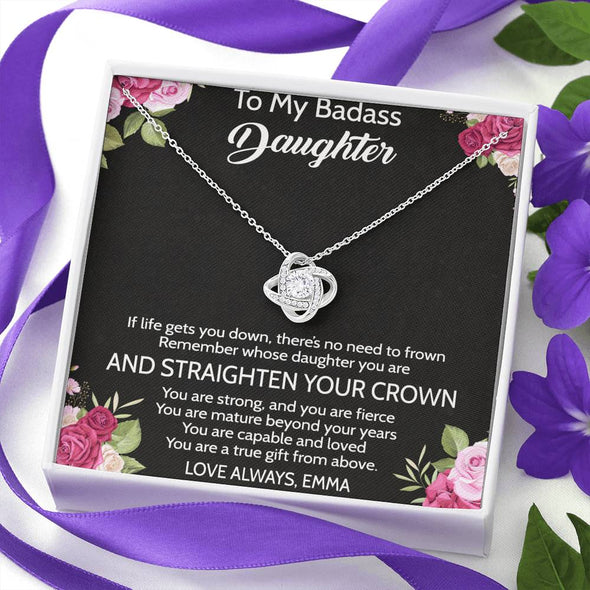 To My Daughter, You Are A True Gifts From Above, Necklace With Message Card, Birthday Gift, Gift Ideas For Daughter, Happy Daughter's Day, Knot Necklace, Birthday