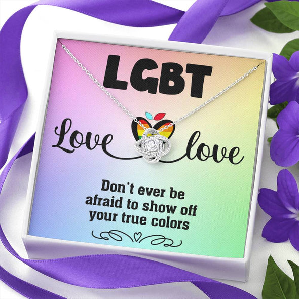 Love is Love Jewelry, Necklace For LGBT Couples, Love Necklace, Pride Necklace, Love Wins, Love Equality Jewelry, Pride Month Gift, Knot Necklace, Congratulations Gift