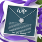 To My Wife, Love Knot Necklace With It Is A Gentle Love Full Of Understanding Message Card, Birthday, Anniversary, Gift For Her, Jewelry For Her, Pendant For Her